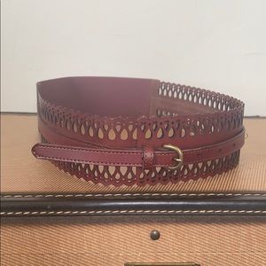 Anthropologie corset leather belt